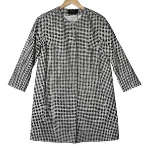 Weekend Max Mara Womens Old Money Quiet‎ Luxury Grid Cotton Coat Size 2